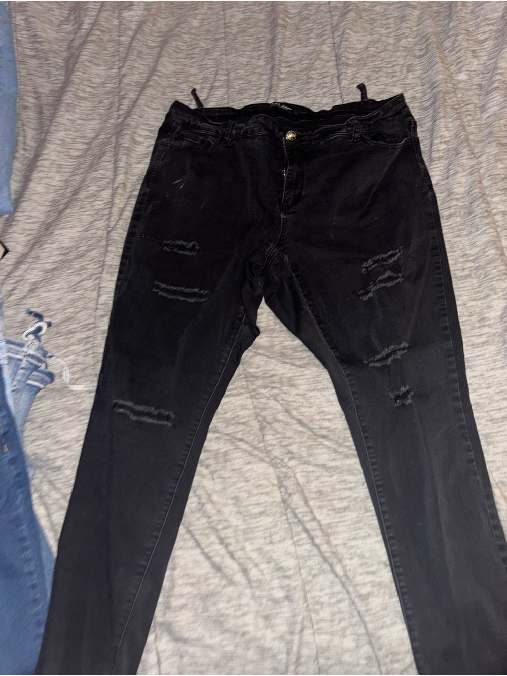 14 pair of jeans Light Blue & Black Distressed Women's Jeans Stack - Picture 14 of 15